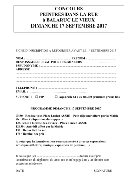 Concours peintres 2017 Fiche Inscription