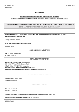 la presente notification n`a pas fait l`objet d`un controle de l`amf et est