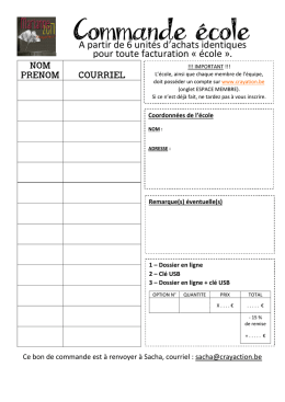 Commande &eacute;cole
