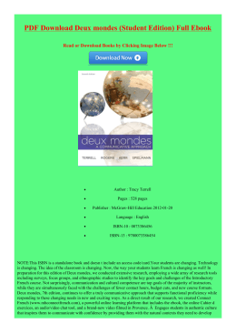 PDF Deux mondes (Student Edition)