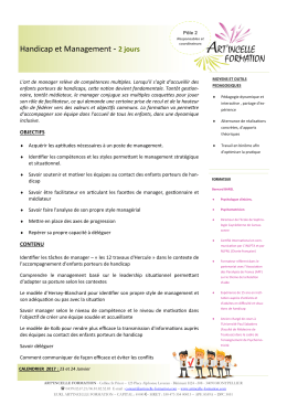 Handicap et Management - 2 jours