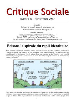 au format PDF - Critique sociale