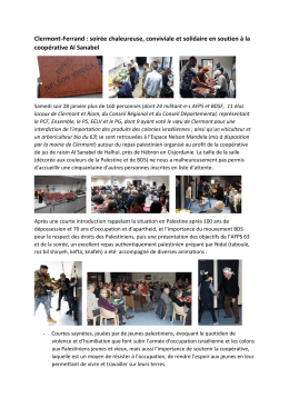 Clermont-Ferrand : soir&eacute;e chaleureuse, conviviale et solidaire en
