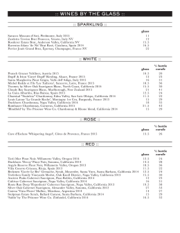 wines by the glass
