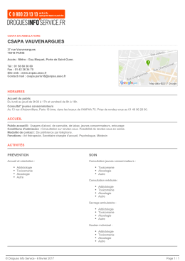 csapa vauvenargues - Drogues Info Service