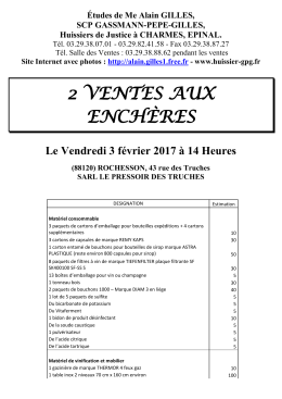 catalogue de vente