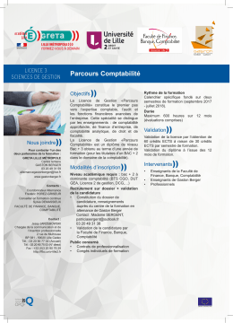 Plaquette de la formation