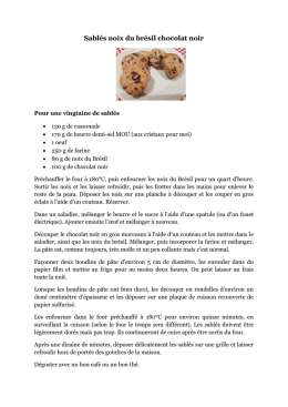Sabl&eacute;s noix du br&eacute;sil chocolat noir