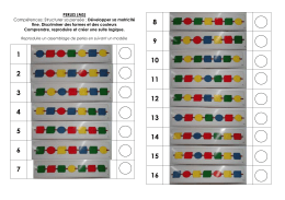 PERLES (MS) Compétences: Structurer sa pensée : Développer sa