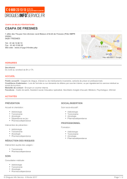 csapa de fresnes - Drogues Info Service