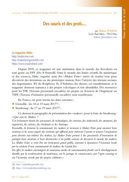 Des souris et des profs&hellip;