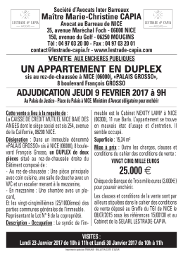 voir la publicit&eacute; en PDF - lestrade