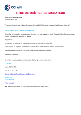 titre de maître-restaurateur