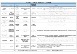 Formations 2017