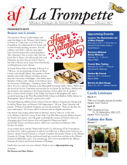 February 2017 - Alliance Francaise de Grosse Pointe