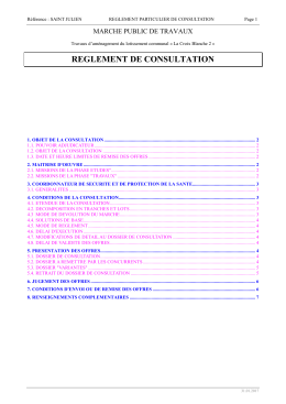 reglement de consultation - La salle des marchés MEGALIS