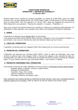 CONDITIONS GENERALES OPERATION « REPRISE DE