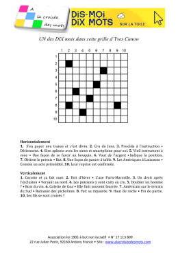 UN des DIX mots dans cette grille d`Yves Cunow