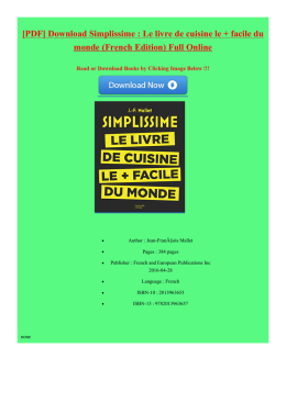 Simplissime : Le livre de cuisine