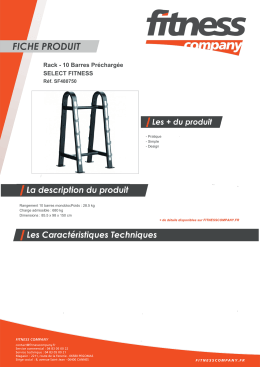 Rack - 10 Barres Pr&eacute;charg&eacute;e SELECT FITNESS