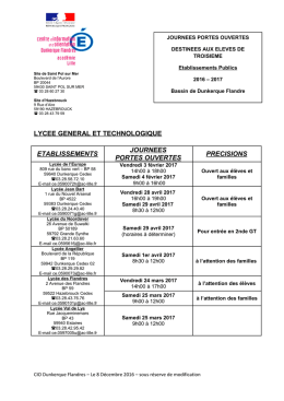 Journées portes ouvertes lycées 2017