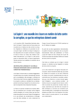 ce que les soci&eacute;t&eacute;s doivent savoir sur la loi Sapin II