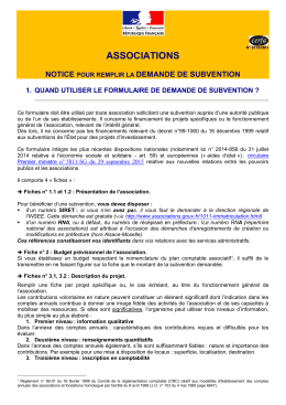 demande de subvention - Formulaires en ligne