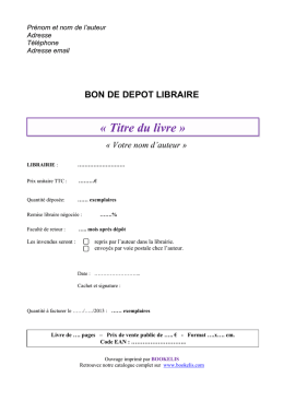 Titre du livre