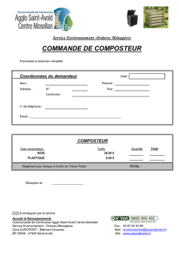 commande de composteur - Communauté de Communes du Pays