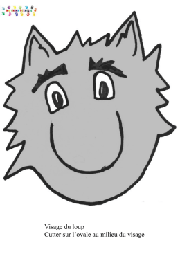 Visage du loup Cutter sur l`ovale au milieu du visage
