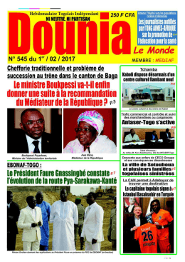 Dounia N&deg;545 - R&eacute;publique Togolaise