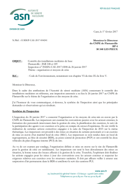 Contr&ocirc;le des installation