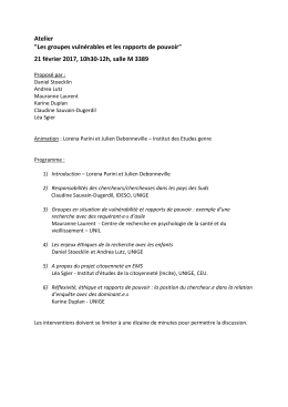 Atelier "Les groupes vuln&eacute;rables et les rapports de pouvoir" 21