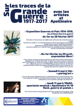 Exposition Guerres et Paix 1914-1918, les
