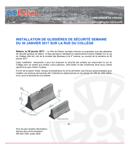 installation de glissi&egrave;res de s&eacute;curit&eacute; semaine du 30