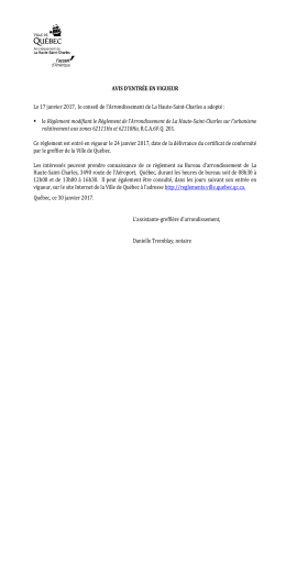 entr&eacute;e en vigueur (PDF : 104 Ko)