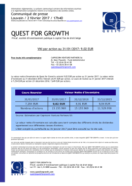 Quest for Growth NV