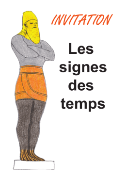 INVITATION Les signes des temps INVITATION