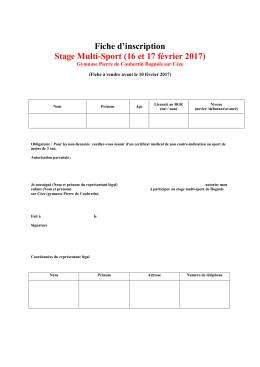 Fiche insc multi sport