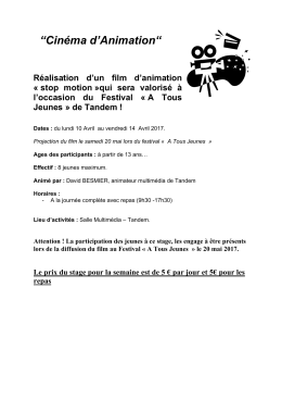 Cin&eacute;ma d`Animation