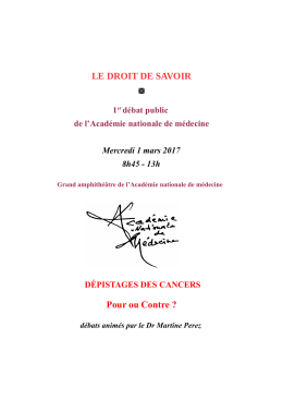 LE DROIT DE SAVOIR Pour ou Contre