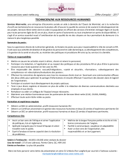 Offre d`emploi