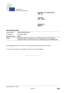 10501/96 DCL 1 REV 1 DGF 2C Les d&eacute;l&eacute;gations trouveront ci