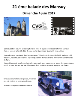 21 &egrave;me balade des Mansuy