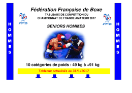 Tab CFA SH 2017 - Fédération Française de Boxe
