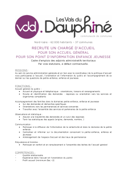 recrute un charg&eacute; d`accueil
