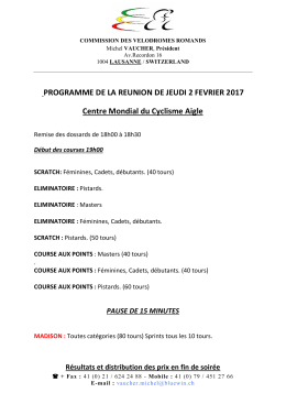 Jeudi 02.02.2017 au CMC Aigle