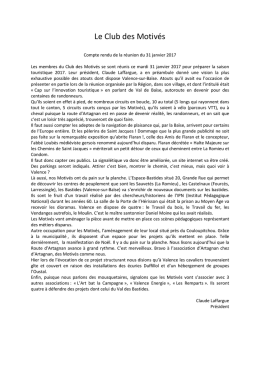 Compte-Rendu pour Radio Castéra
