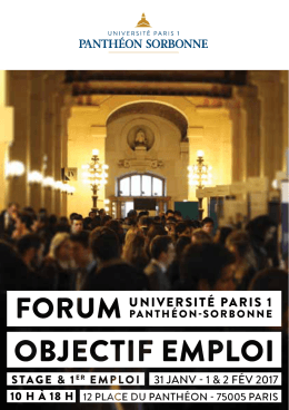 Mercredi 1er février - Université Paris 1 Panthéon