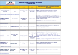 AGENDA DES FORUMS ET EVENEMENTS EMPLOI MEUSE